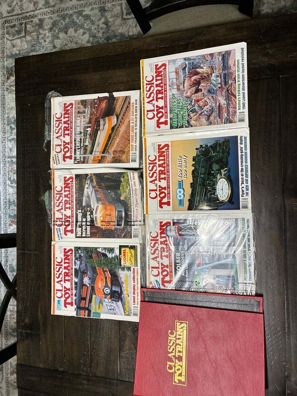 Lot of 6 Classic Toy Trains Magazines 1993 Full Year with Red Collector Binder